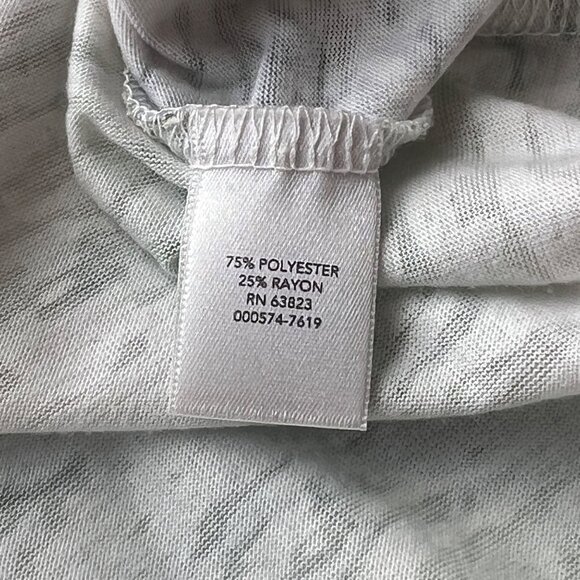 Christopher & Banks Womens XL Palm Tree Print T-Shirt Green & Cream - Picture 4 of 7